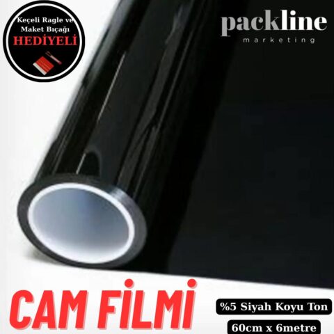 %05 Koyu Ton Siyah Cam Filmi Ev - Araba - Balkon - Ofis 60cm x 6metre